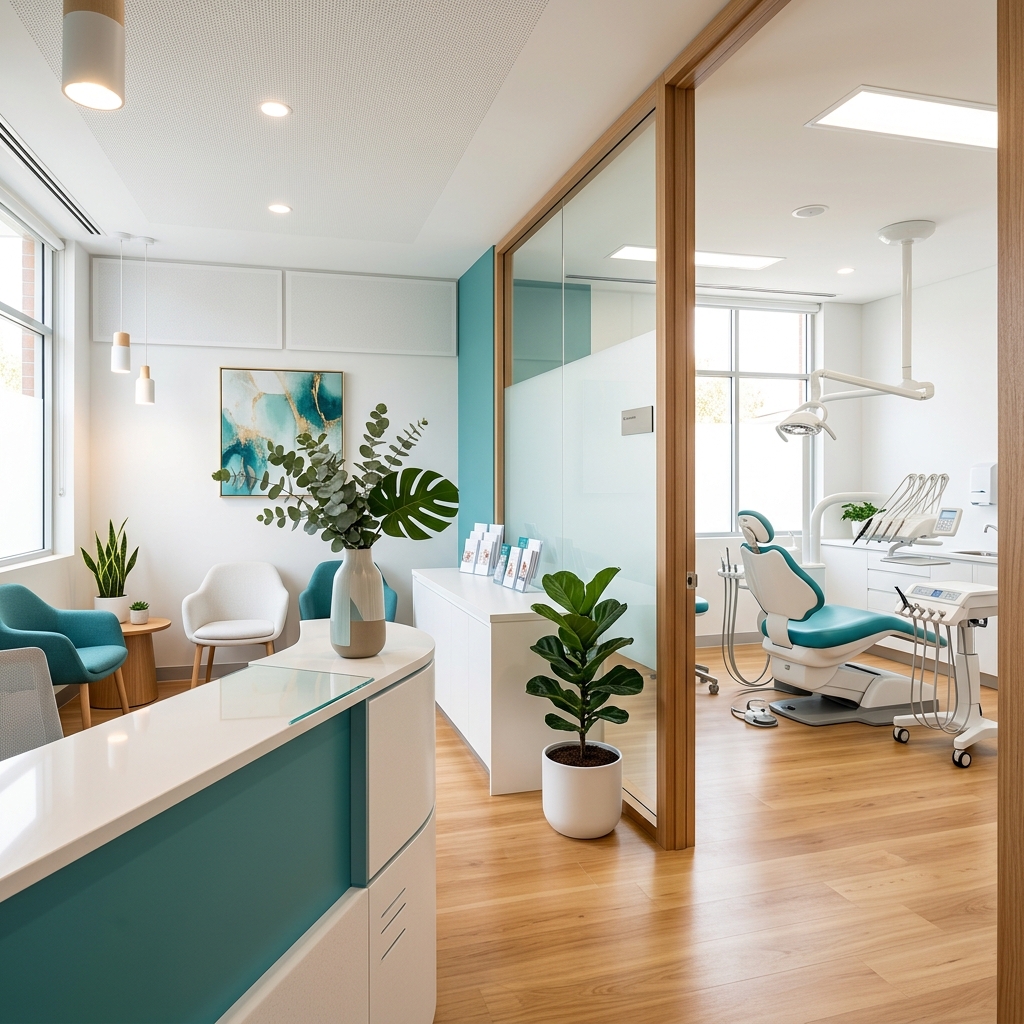 Interior klinik OPI Dental Care yang bersih dan modern